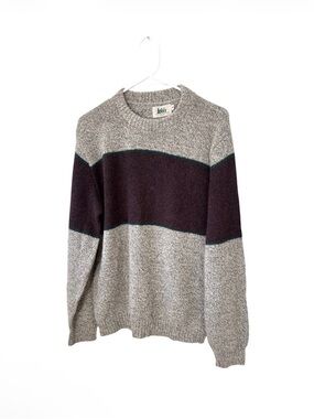 REI 90s Men's Heather Gray Wool Crewneck Sweater